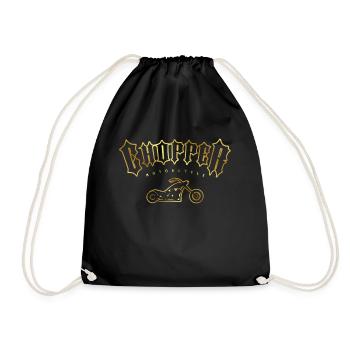 Motorcycle Chopper Driver - Drawstring Bag - black - Front