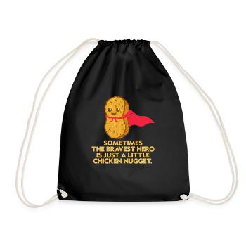 Chicken nuggets - Drawstring Bag - black - Front