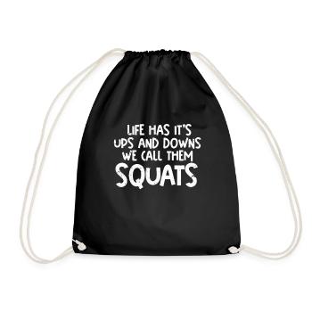 Fitness - Drawstring Bag - black - Front