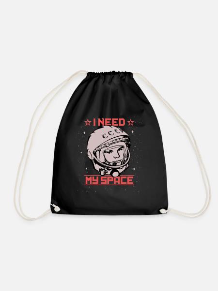 Gagarin - I Need My Space Kosmonaut Astronaut - Turnbeutel - Schwarz