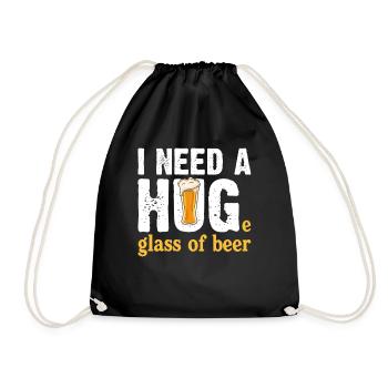 I Need A Huge Glass Of Beer Funny Beer Lover - Sac de sport léger - noir - Devant