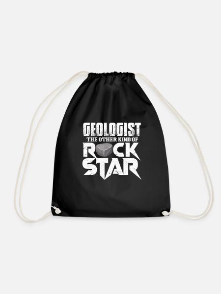 geologist - Drawstring Bag - black
