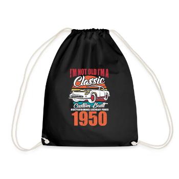 1950 Classic Car - Drawstring Bag - black - Front