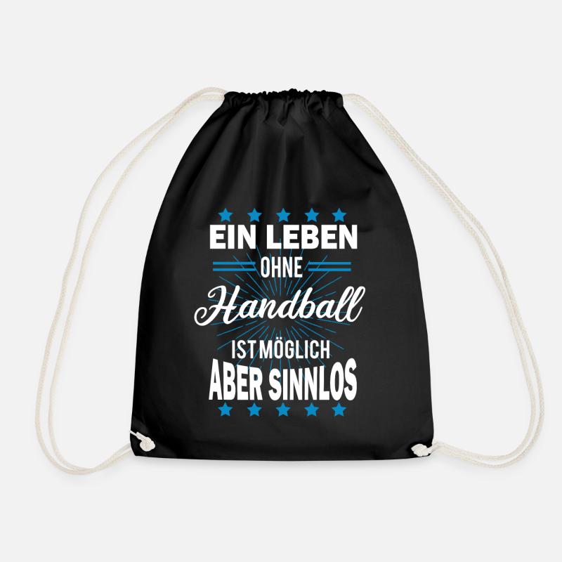Handball, Handballer Spruch - Turnbeutel - Schwarz