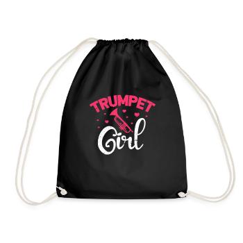 Trompete Girl - Turnbeutel - Schwarz - Vorne