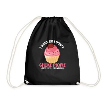 Cuire boulanger gâteau boulangerie boulanger cadeau - Sac de sport léger - noir - Devant
