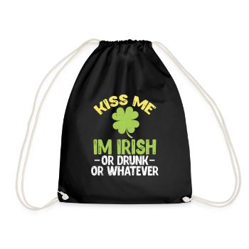 St Patrick's Day - Drawstring Bag - black - Front
