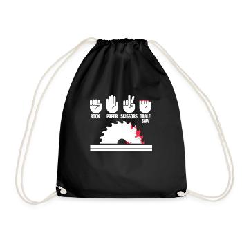 Carpenter carpenter carpenter wood craftsman - Drawstring Bag - black - Front