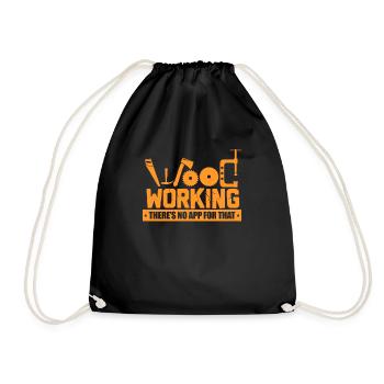 carpenter - Drawstring Bag - black - Front
