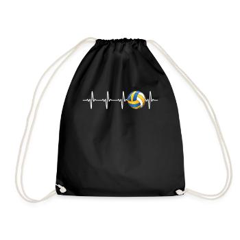 Battements de cœur volley-ball - Sac de sport léger - noir - Devant