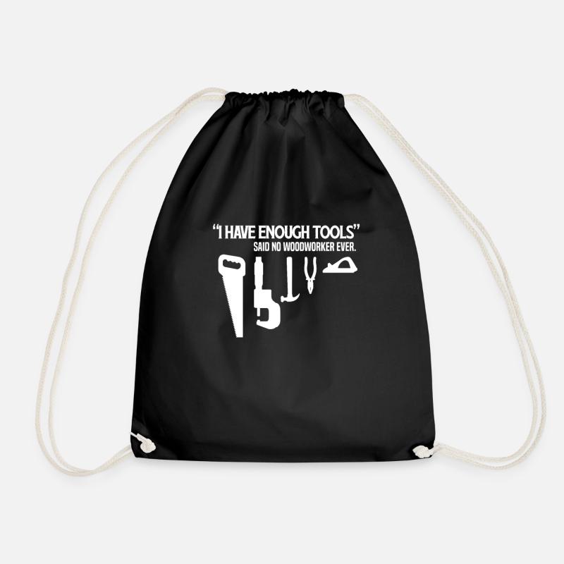 Carpenter carpenter carpenter wood craftsman - Drawstring Bag - black