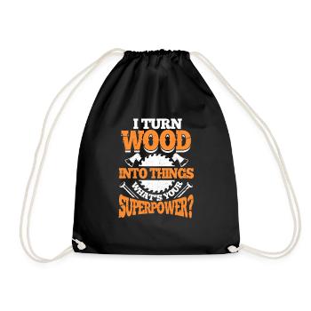 carpenter - Drawstring Bag - black - Front