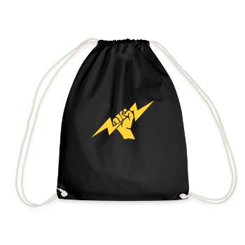 Electrician electricity electrics artisan gift - Drawstring Bag - black - Front