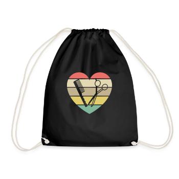 Hairdresser hairdresser - Drawstring Bag - black - Front