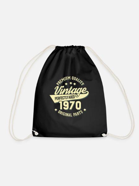 Vintage 1970 - Turnbeutel - Schwarz