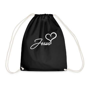 T-shirt Jésus cadeau Christianisme chrétien - Sac de sport léger - noir - Devant