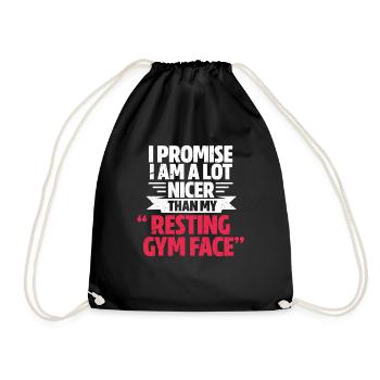 Gym - Drawstring Bag - black - Front