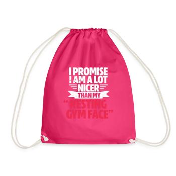 Gym - Drawstring Bag - fuchsia - Front