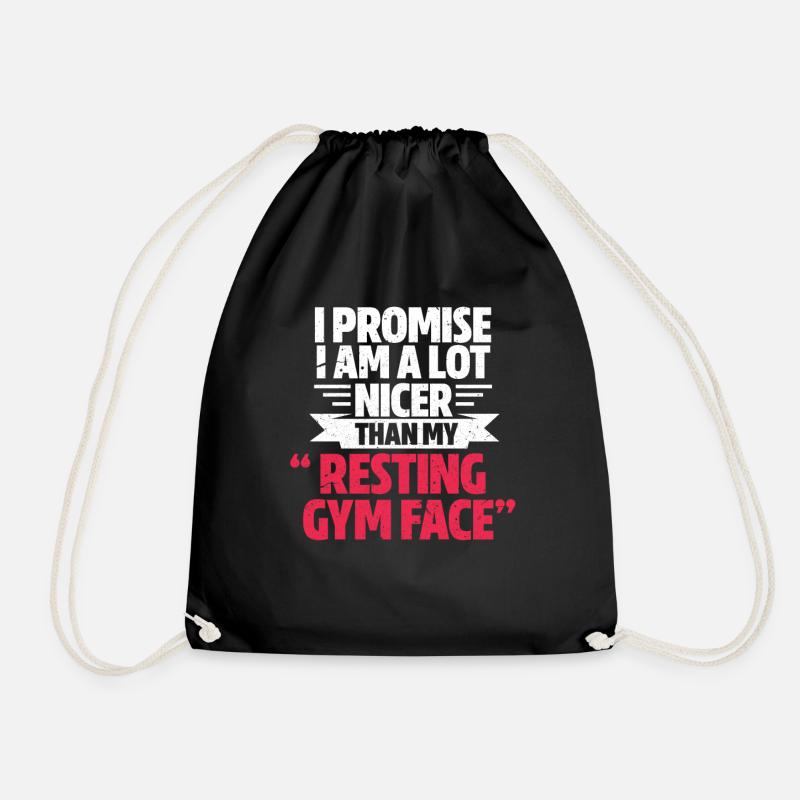 Gym - Drawstring Bag - black