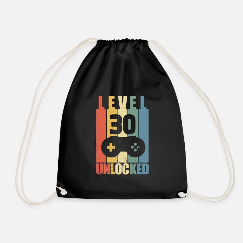 Level 30 - Drawstring Bag - black