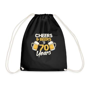 70e anniversaire de la bière - Sac de sport léger - noir - Devant