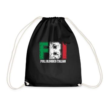 Italian Italy Italian Italia Gift - Drawstring Bag - black - Front