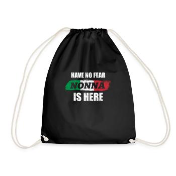 Grandma Grandma Nonna Italian Italy gift - Drawstring Bag - black - Front