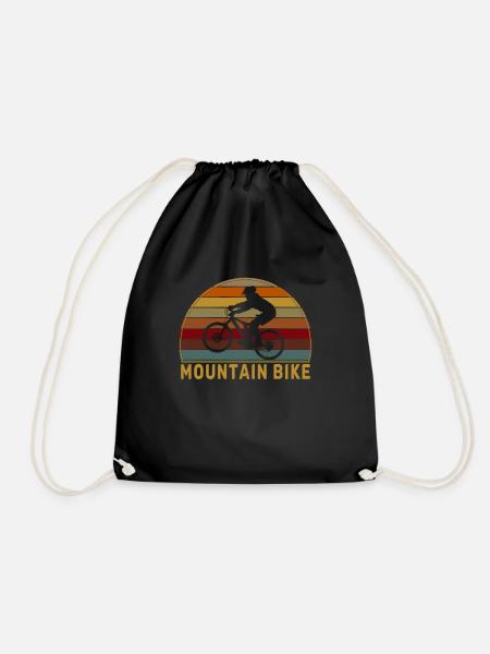 MTB Mountain Bike Enduro MTB MTB rider - Drawstring Bag - black