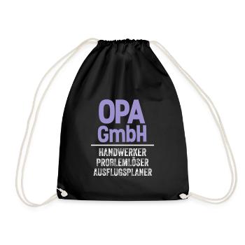 Opa Gmbh Geschenkidee Geburtstag lustig - Turnbeutel - Schwarz - Vorne