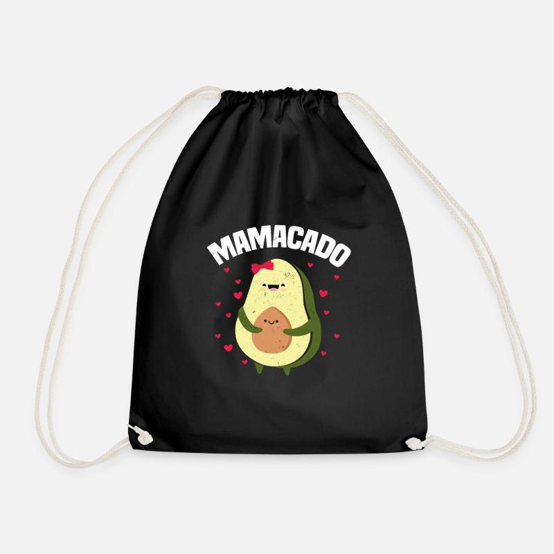 Schwangerschaft Avocado - Turnbeutel - Schwarz