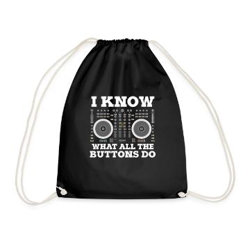 DJ techno - Sac de sport léger - noir - Devant