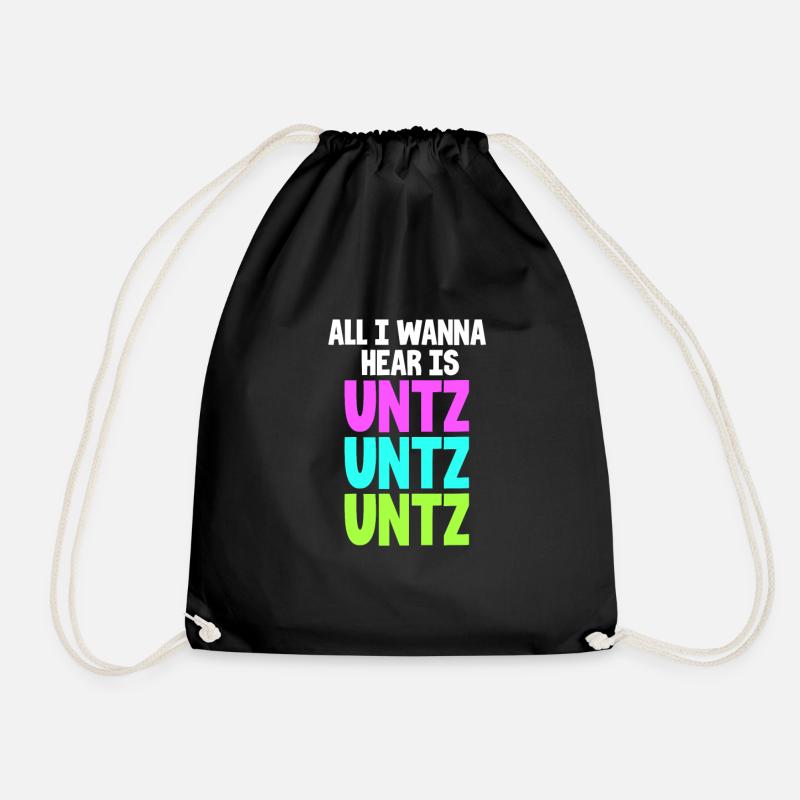 Techno - Drawstring Bag - black