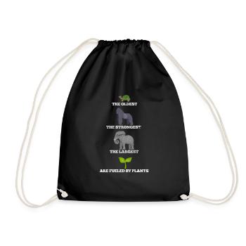 Végétalien Végétalien Végétalien Végétarien Végétarien - Sac de sport léger - noir - Devant