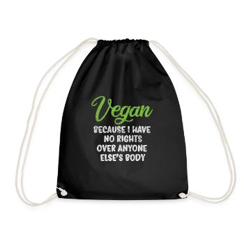 végétalien - Sac de sport léger - noir - Devant