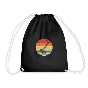 Broom Challenge Vintage Retro Design Geschenk - Turnbeutel - Schwarz - Vorne