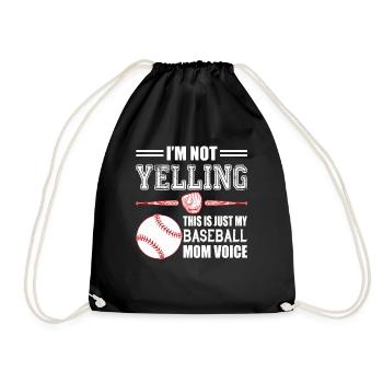 Je ne crie pas, c'est juste ma voix de maman de baseball - Sac de sport léger - noir - Devant