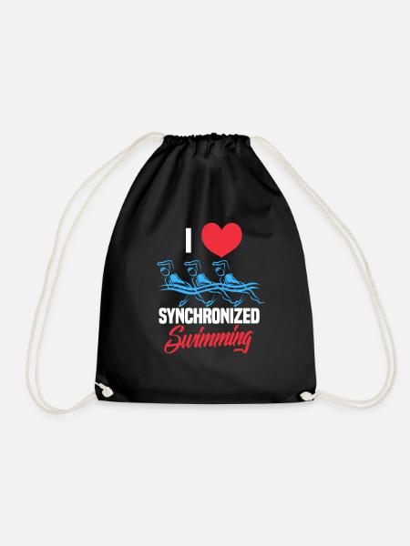 Synchronschwimmen - Turnbeutel - Schwarz