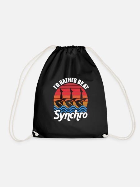 Synchronschwimmen - Turnbeutel - Schwarz