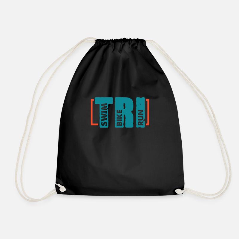 Triathlon - Drawstring Bag - black