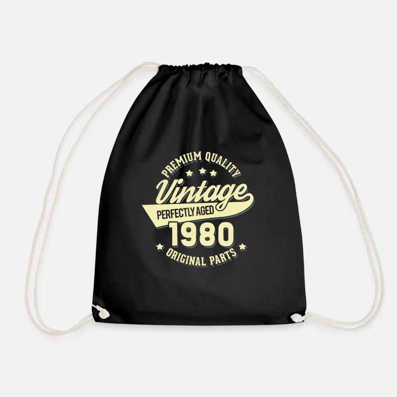 Vintage 1980 - Turnbeutel - Schwarz