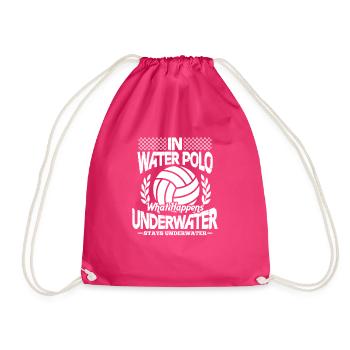 Water polo - Drawstring Bag - fuchsia - Front