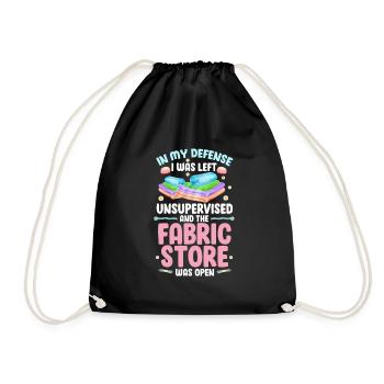 sew - Drawstring Bag - black - Front