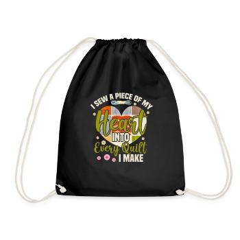 sew - Drawstring Bag - black - Front