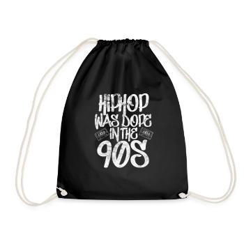 90s Hip Hop Rap Old School Retro Gift - Sac de sport léger - noir - Devant