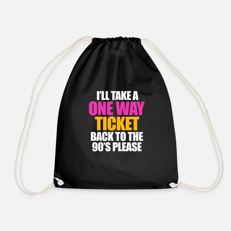 90s - Drawstring Bag - black