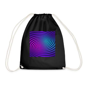Illusion Optical Illusion T-Shirt Funny 3D - Drawstring Bag - black - Front