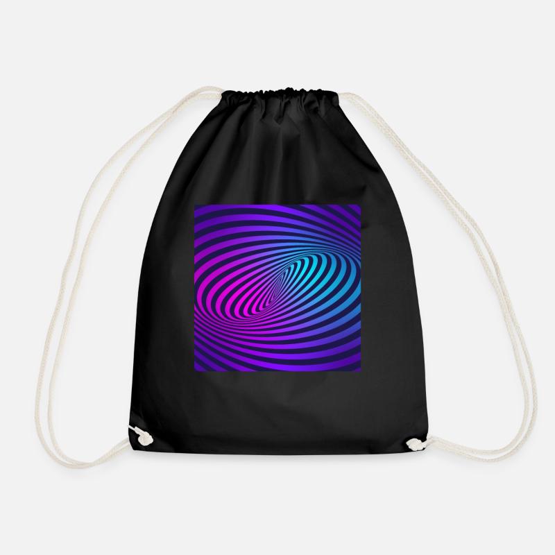 Illusion Optische Täuschung T-Shirt Funny 3D - Turnbeutel - Schwarz