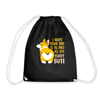 I Hope Your Day Is As Nice As My Fluffy Butt Funny - Turnbeutel - Schwarz - Vorne