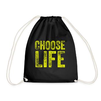 CHOOSE LIFE GEORGE WHAM YOG GIFT - Turnbeutel - Schwarz - Vorne