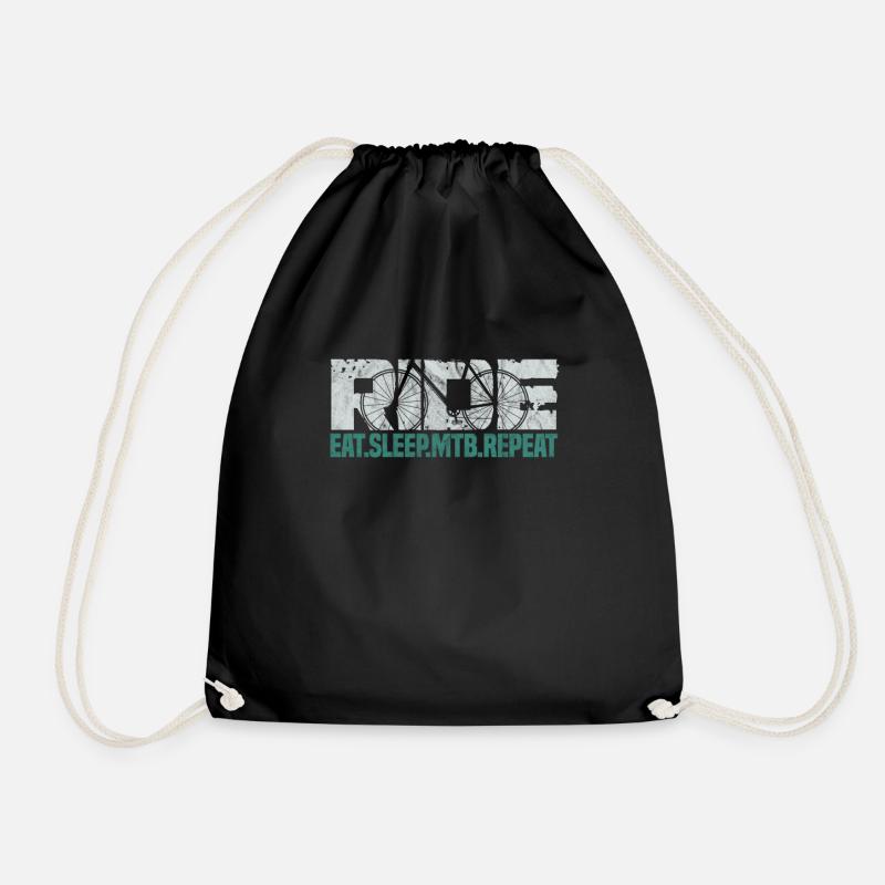 Mountain bike - Drawstring Bag - black